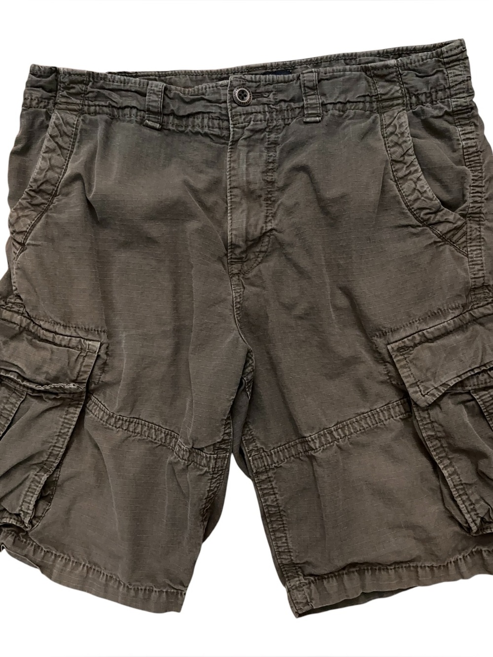 American Eagle Cargo Shorts Mens 34 Utility Military Longer Length Army Green